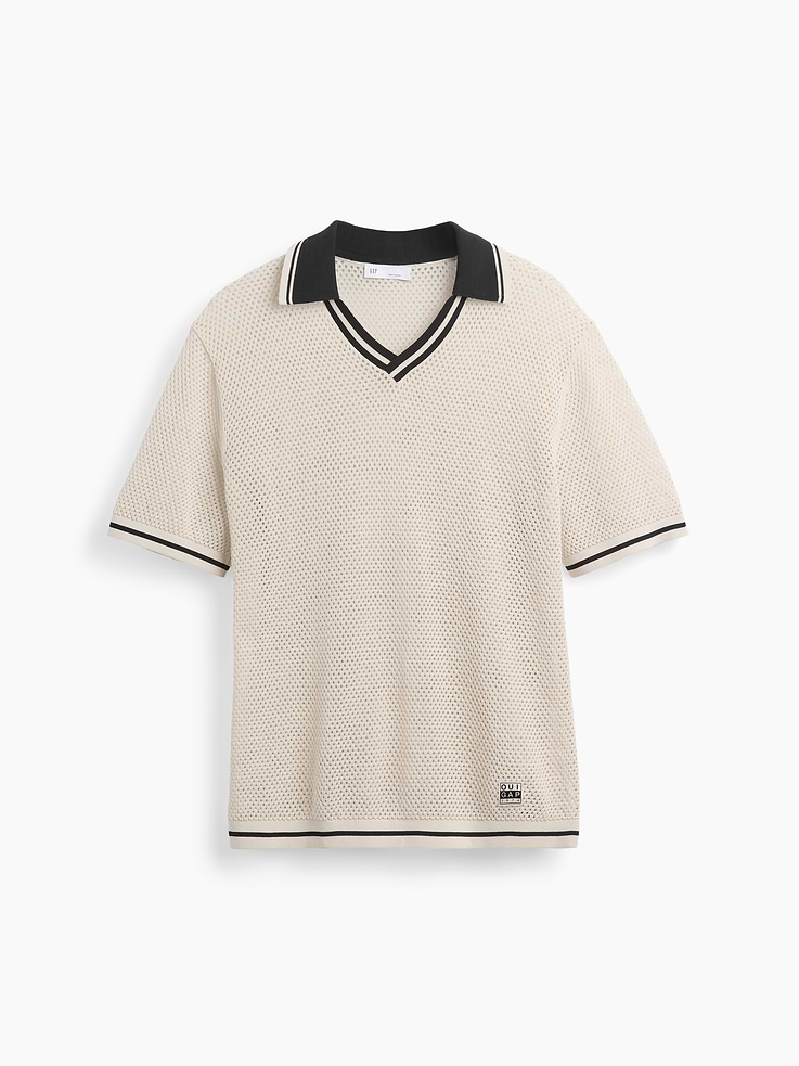 Image number 7 showing, OuiGap Mesh Polo Sweater