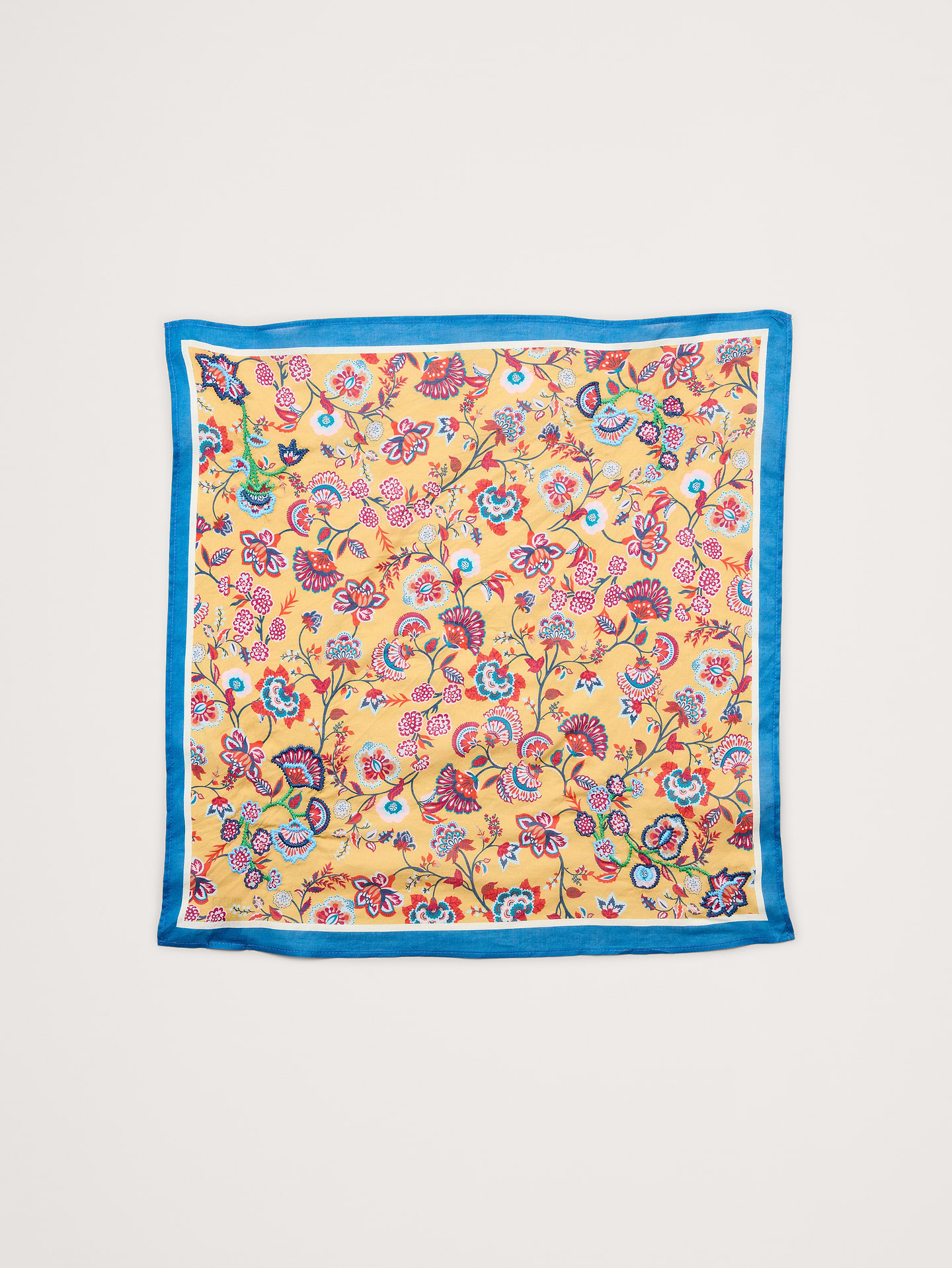 Image 1 of 5, Handmade in India, this cotton scarf has embroidered accents., Vismaya: Handcrafted scarves and more designed in Los Angeles, made in India. Family-run since 2007., Product #828670