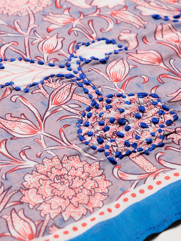 Embroidered Cotton Scarf by Vismaya