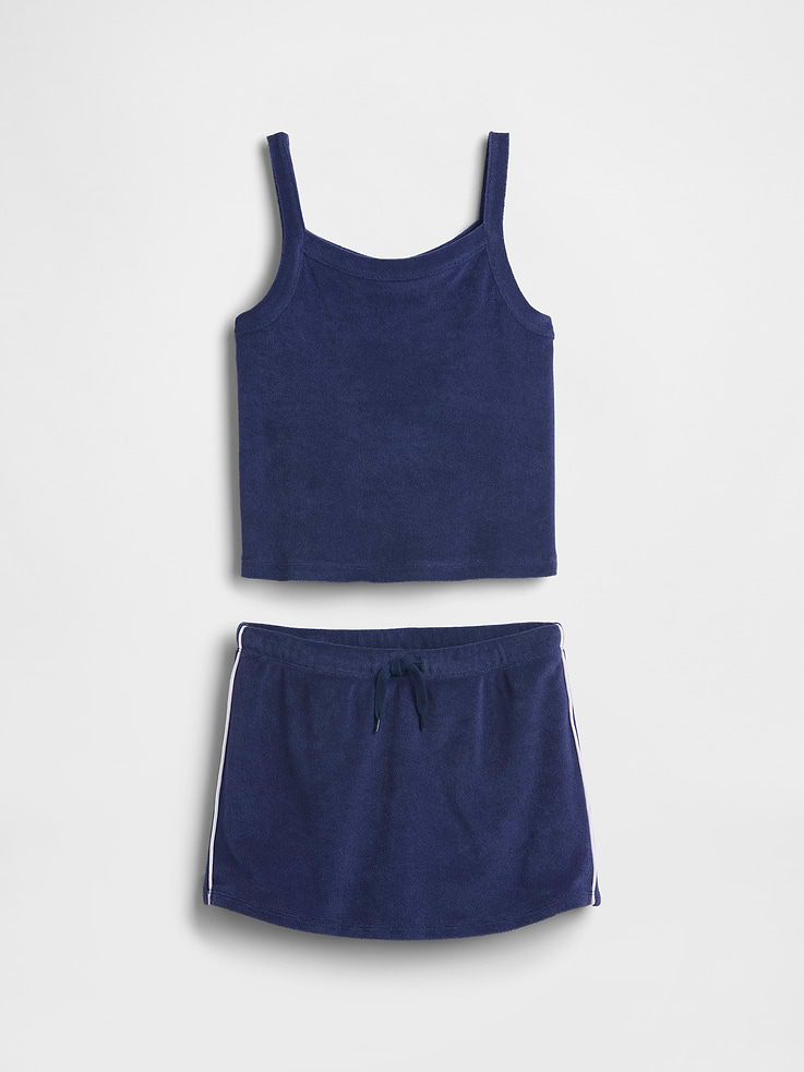 Image number 2 showing, Kids Towel Terry Skort Outfit Set