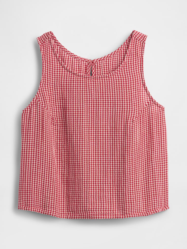 Image number 5 showing, Cotton Gauze Smocked-Waist Mini Skort
