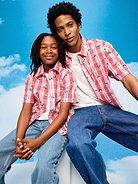 Image number 6 showing, Old Navy x Disney Mickey Mouse Short-Sleeve Plaid Shirt for Boys