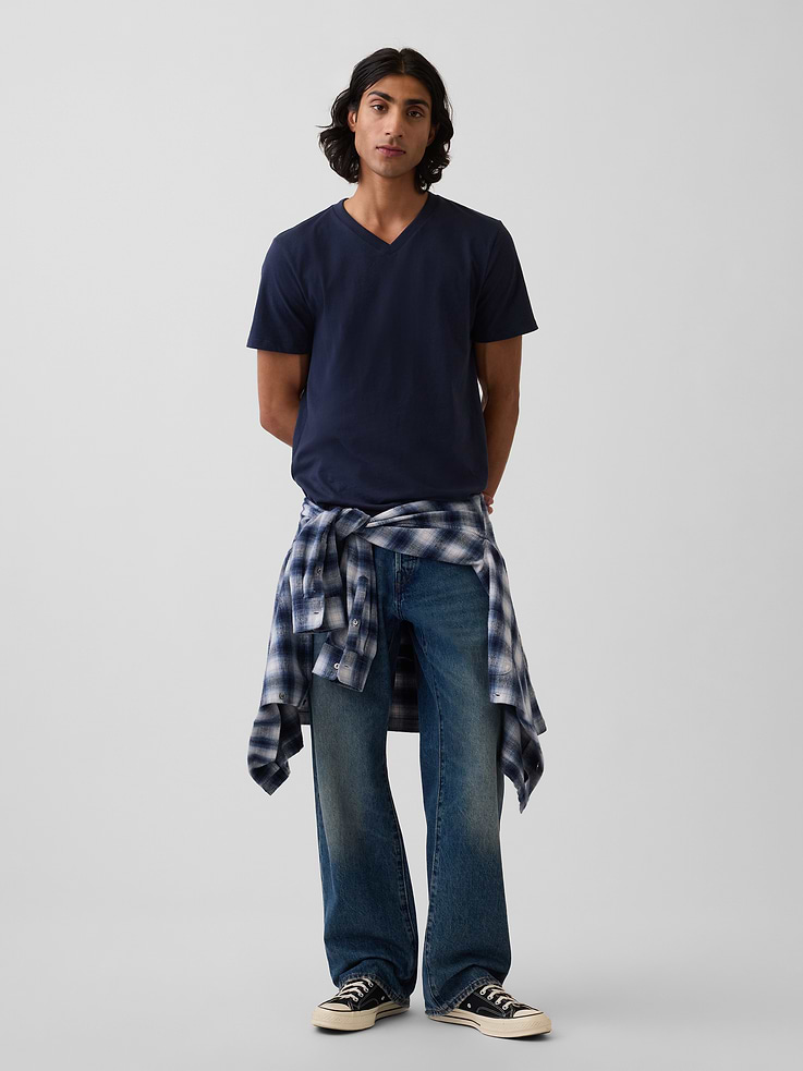 Image number 3 showing, Cotton Jersey V-Neck T-Shirt