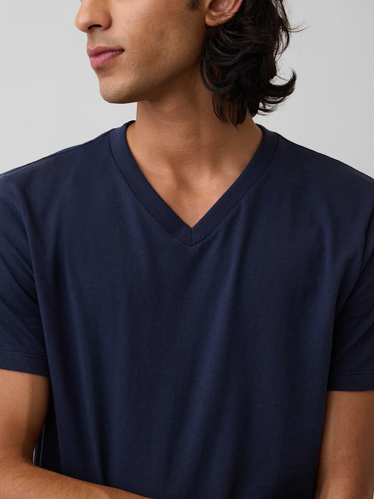 Image number 4 showing, Cotton Jersey V-Neck T-Shirt