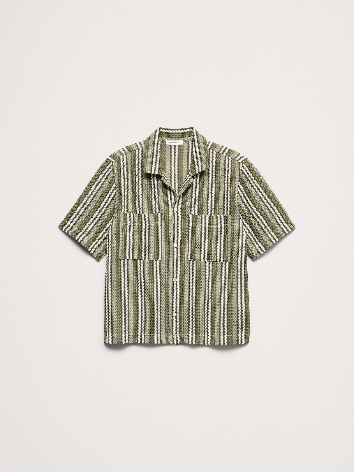 Textured Stripe Resort Shirt | Banana Republic