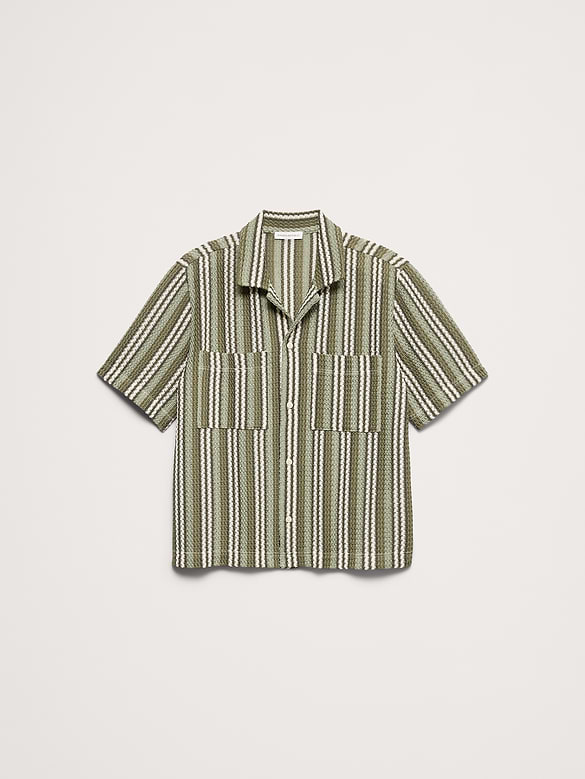 Textured Stripe Resort Shirt