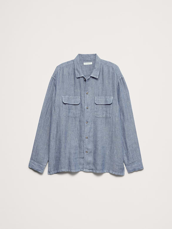 Chemise de vacances décontractée en lin