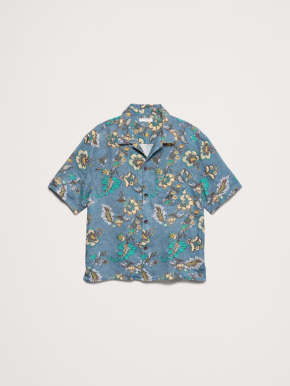 Standard-Fit Linen Resort Shirt