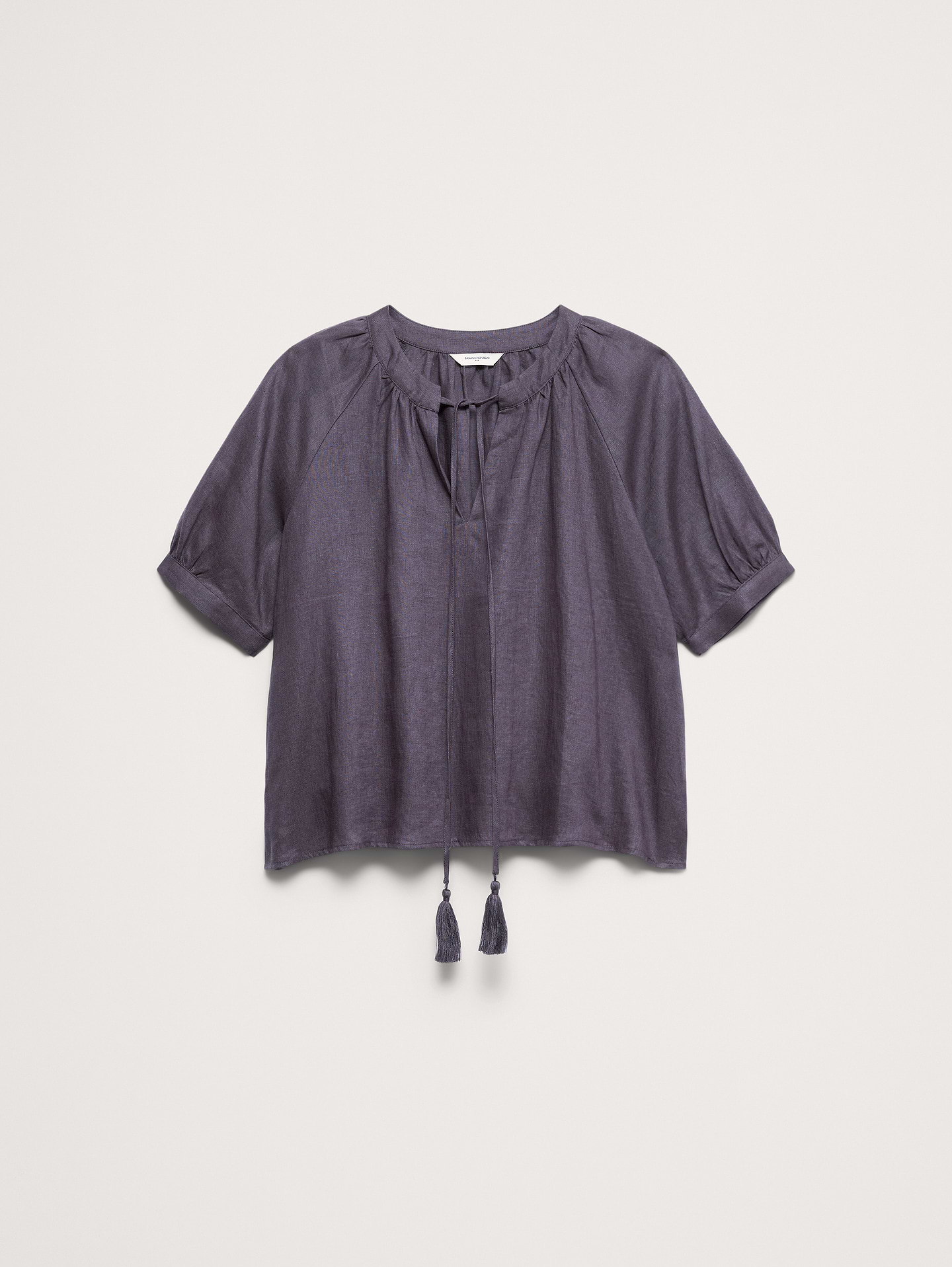 Image number 4 showing, Linen Tassel-Tie Top