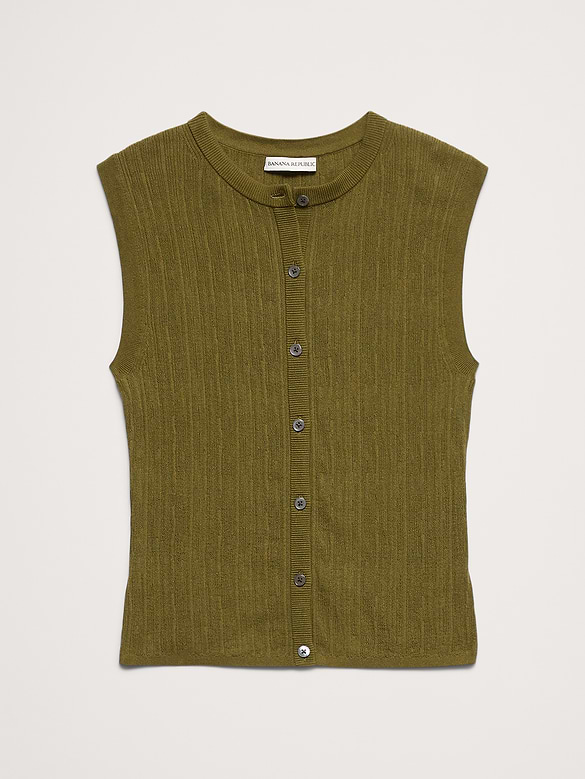 Crinkle Knit Vest