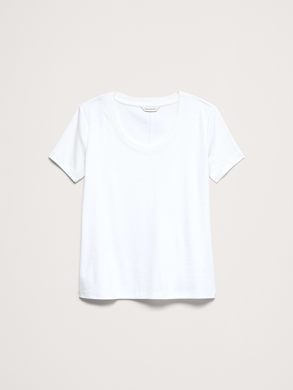 Minimalist Cotton Scoop-Neck T-Shirt