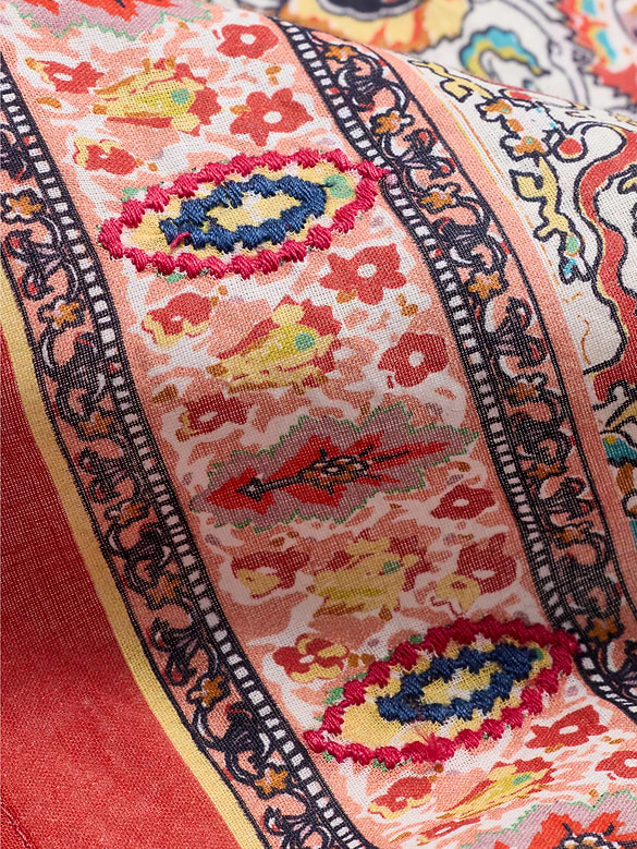 Embroidered Cotton Scarf by Vismaya