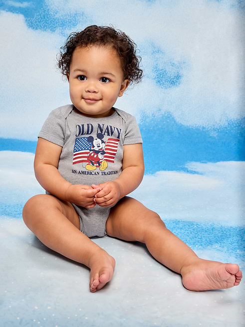 Old Old Navy x Disney Mickey Mouse Short-Sleeve Unisex Graphic Bodysuit for Baby clearance posted today