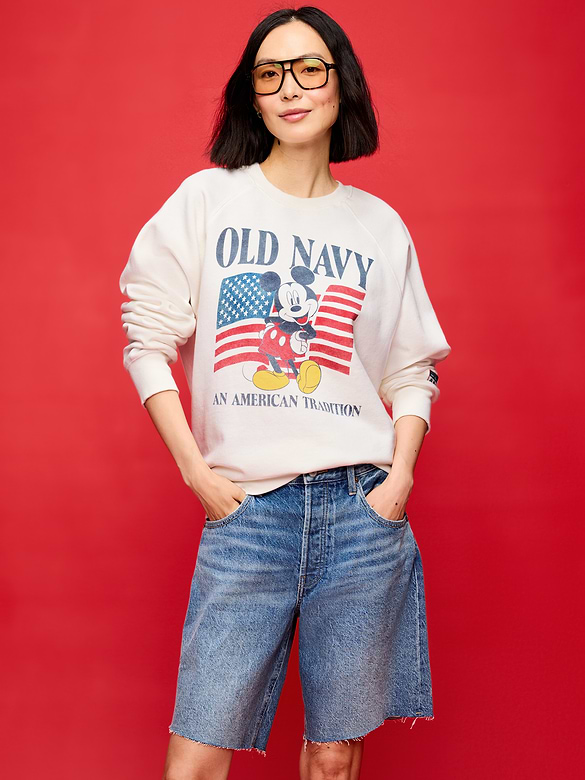 Old Navy x Disney Mickey Mouse Crew-Neck Sweatshirt for Adults