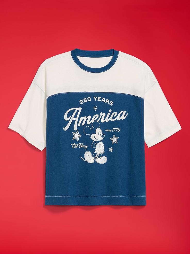 Image number 6 showing, Old Navy x Disney Mickey Mouse Football-Style T-Shirt for Women