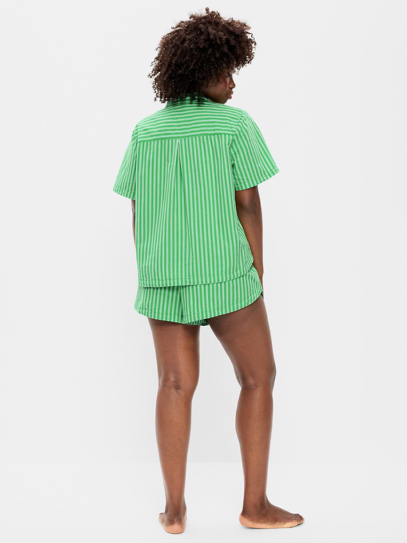 Pyjama court en popeline