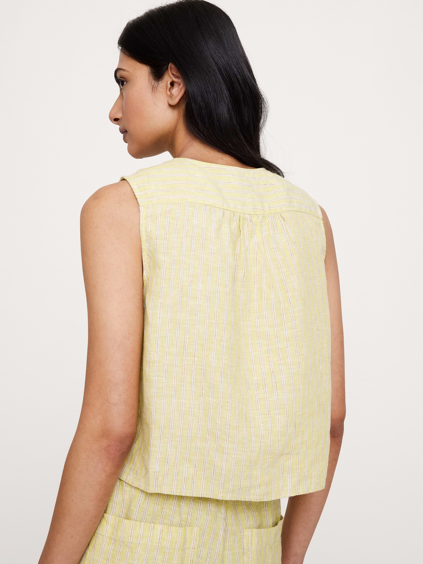 Image number 6 showing, Linen Double-Tie Tank