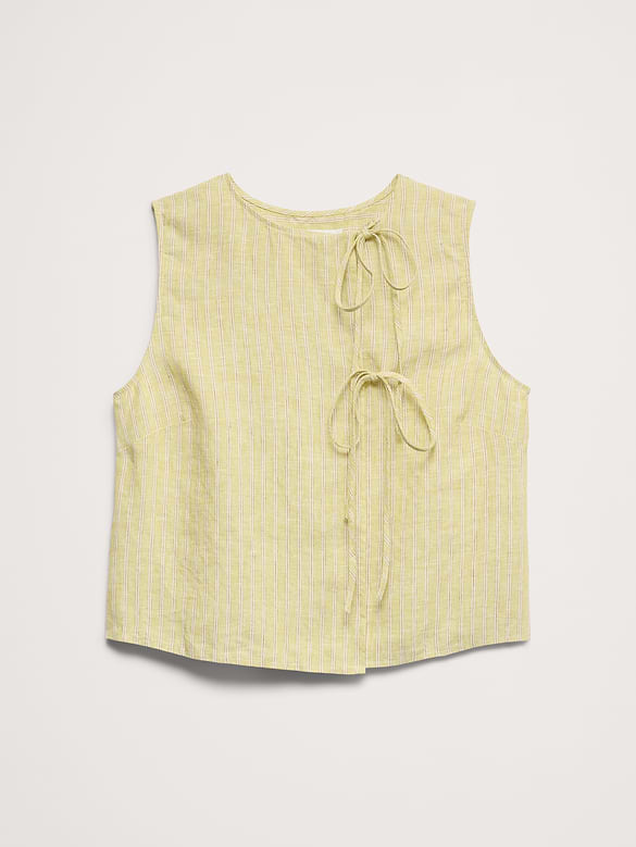 Linen Double-Tie Tank