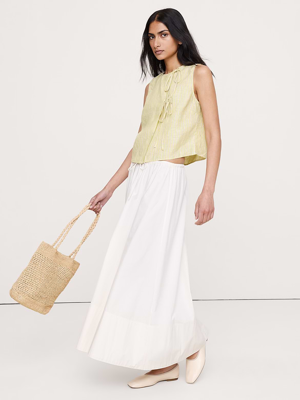 Linen Double-Tie Tank