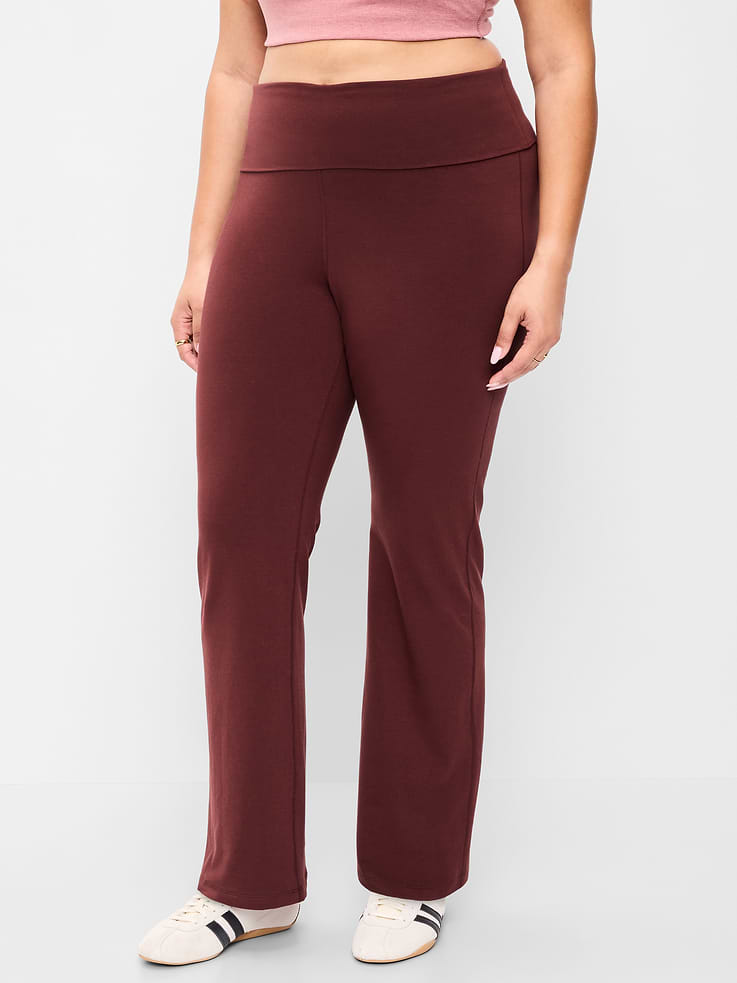 Image number 6 showing, High-Waisted PowerChill Fold-Over Bootcut Leggings