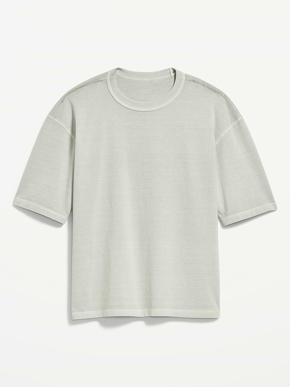 Garment-Dyed Heavyweight Cropped T-Shirt