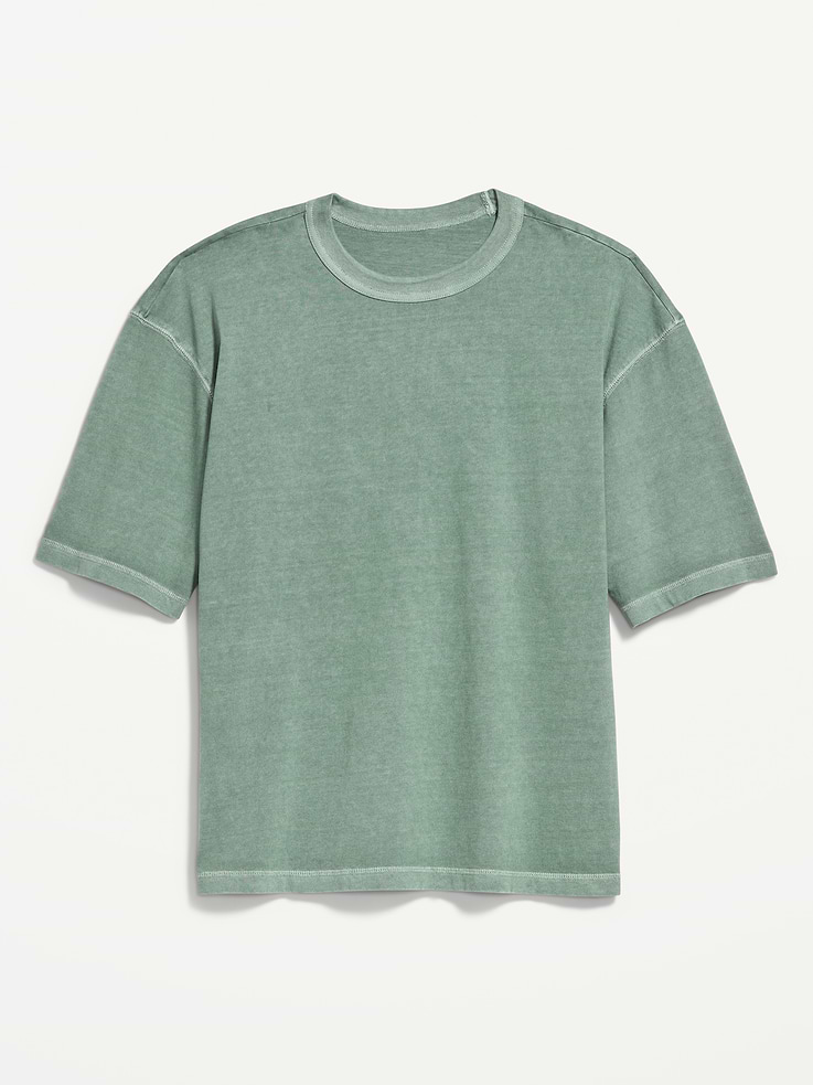 Image number 3 showing, Garment-Dyed Heavyweight Cropped T-Shirt
