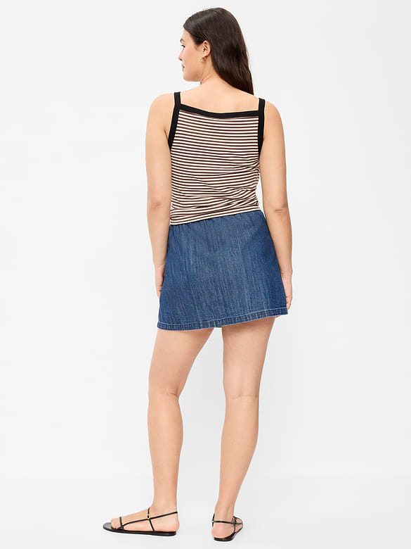 Denim Micro Skort