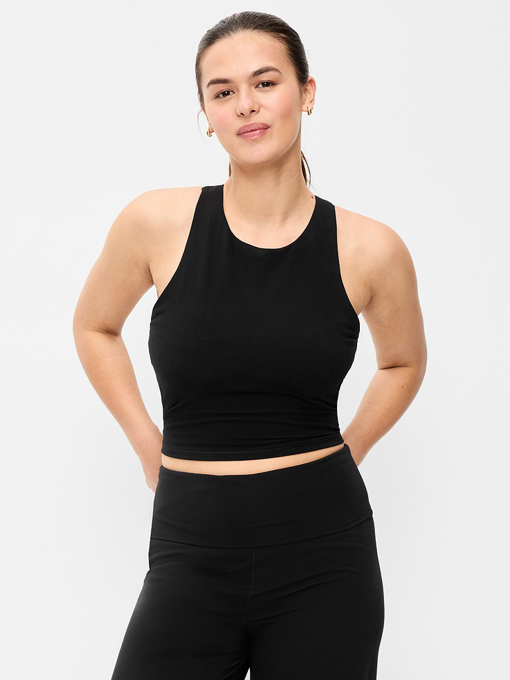 Image number 5 showing, Light Support PowerChill High-Neck Racerback Sports Bra