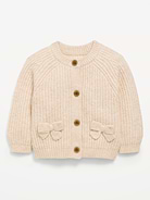 Image number 1 showing, SoSoft Bow-Front Cardigan Sweater for Baby