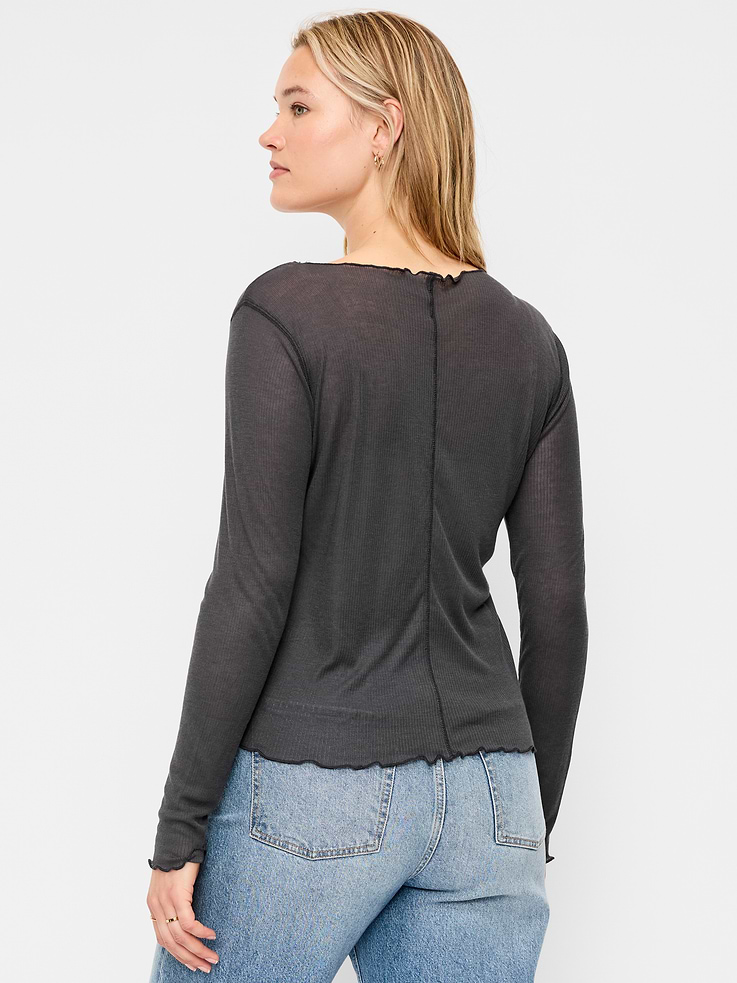 Image number 6 showing, Lettuce-Edge Tissue T-Shirt