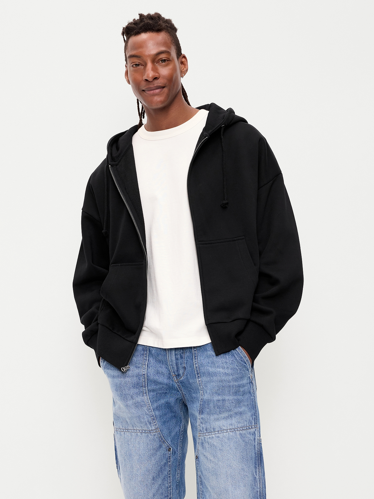 Oversized Heavyweight Full-Zip Rotation Hoodie | Old Navy