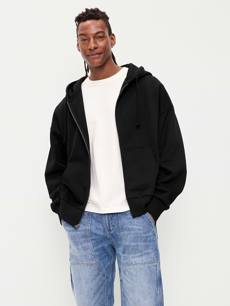 Image number 1 showing, Oversized Heavyweight Full-Zip Rotation Hoodie