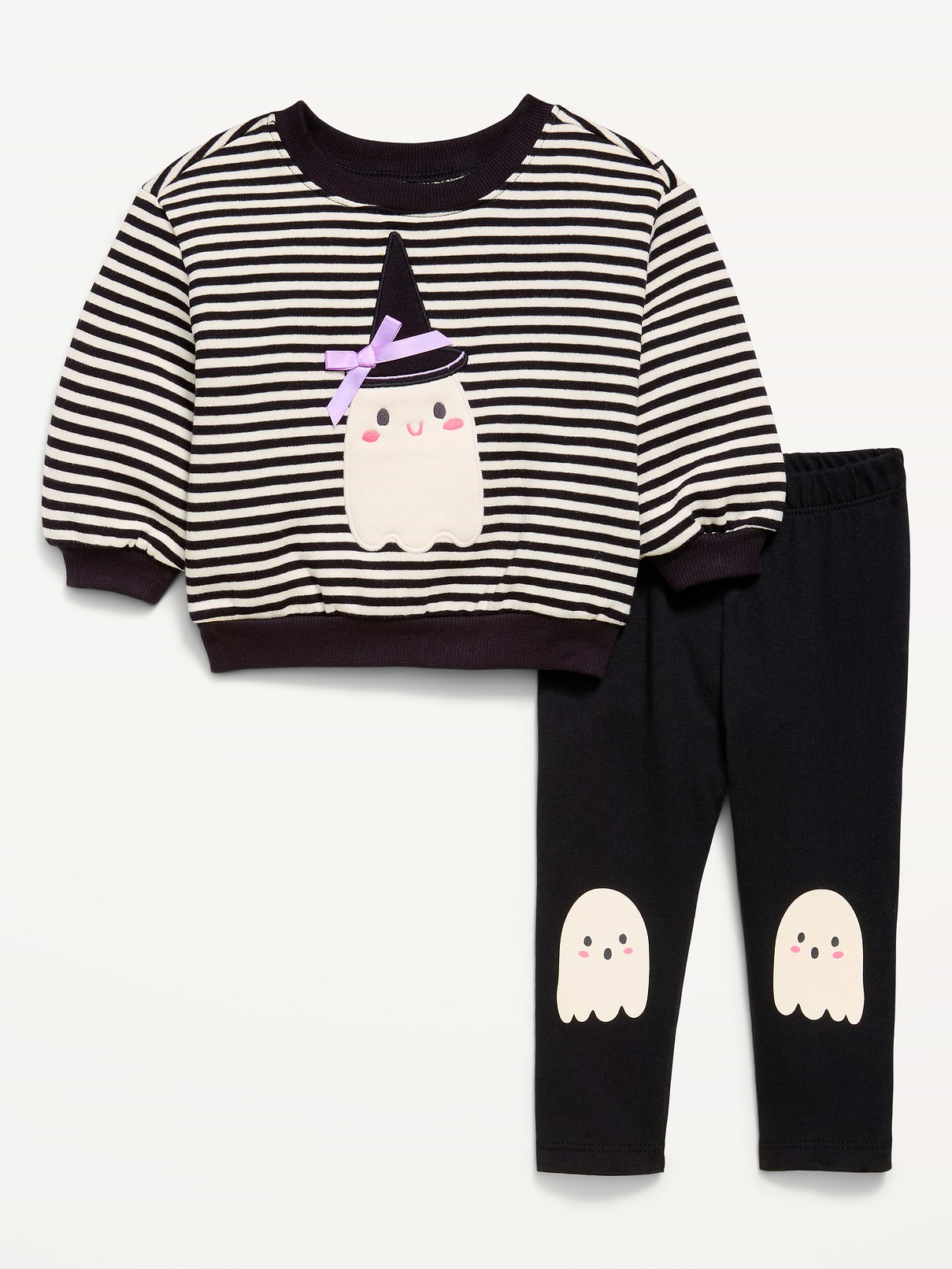 L'image numéro 3 présente Ensemble chandail en coton ouaté à imprimé et legging pour bébé