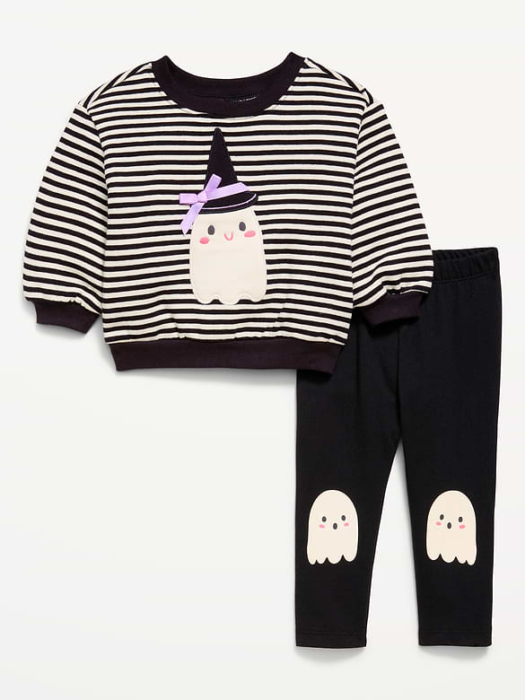 Graphic Sweatshirt and Leggings Set for Baby