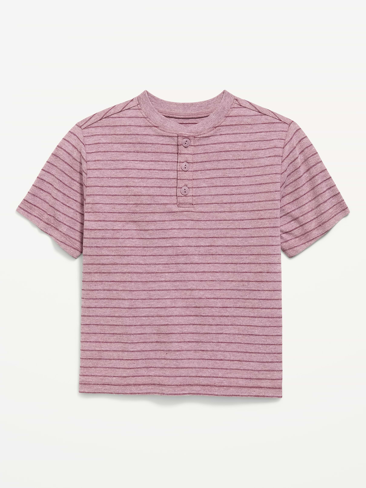 L'image numéro 1 présente T-shirt henley à rayures texturées à manches courtes pour tout-petit