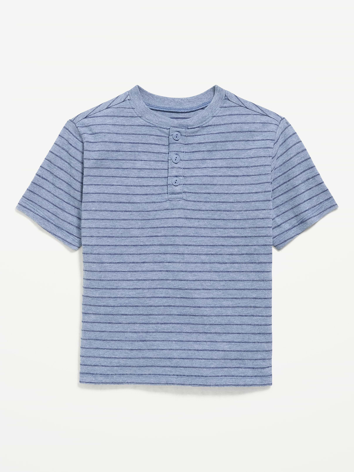 L'image numéro 1 présente T-shirt henley à rayures texturées à manches courtes pour tout-petit