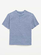 L'image numéro 1 présente T-shirt henley à rayures texturées à manches courtes pour tout-petit