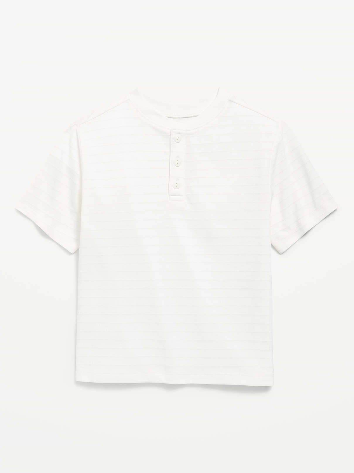 Image number 1 showing, Short-Sleeve Textured Striped Henley T-Shirt for Toddler Boys
