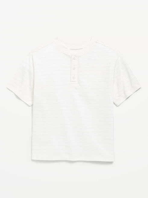 Short Short-Sleeve Textured Striped Henley T-Shirt for Toddler Boys on clearance at Old Navy — 50% off
