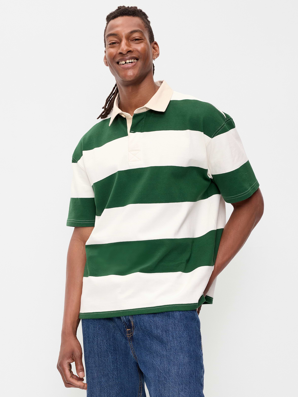 Image number 1 showing, Striped Rugby Polo