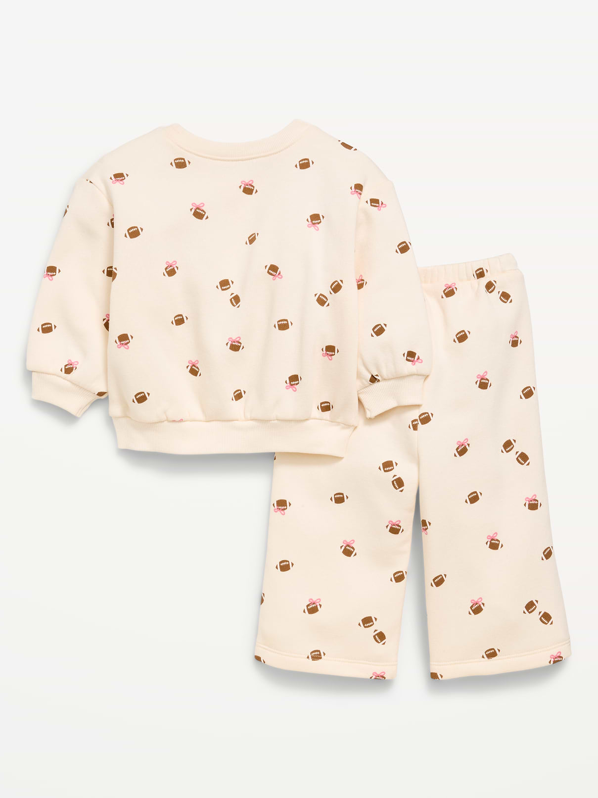 L'image numéro 2 présente Ensemble avec pantalon et chandail en coton ouaté à motif  pour bébé