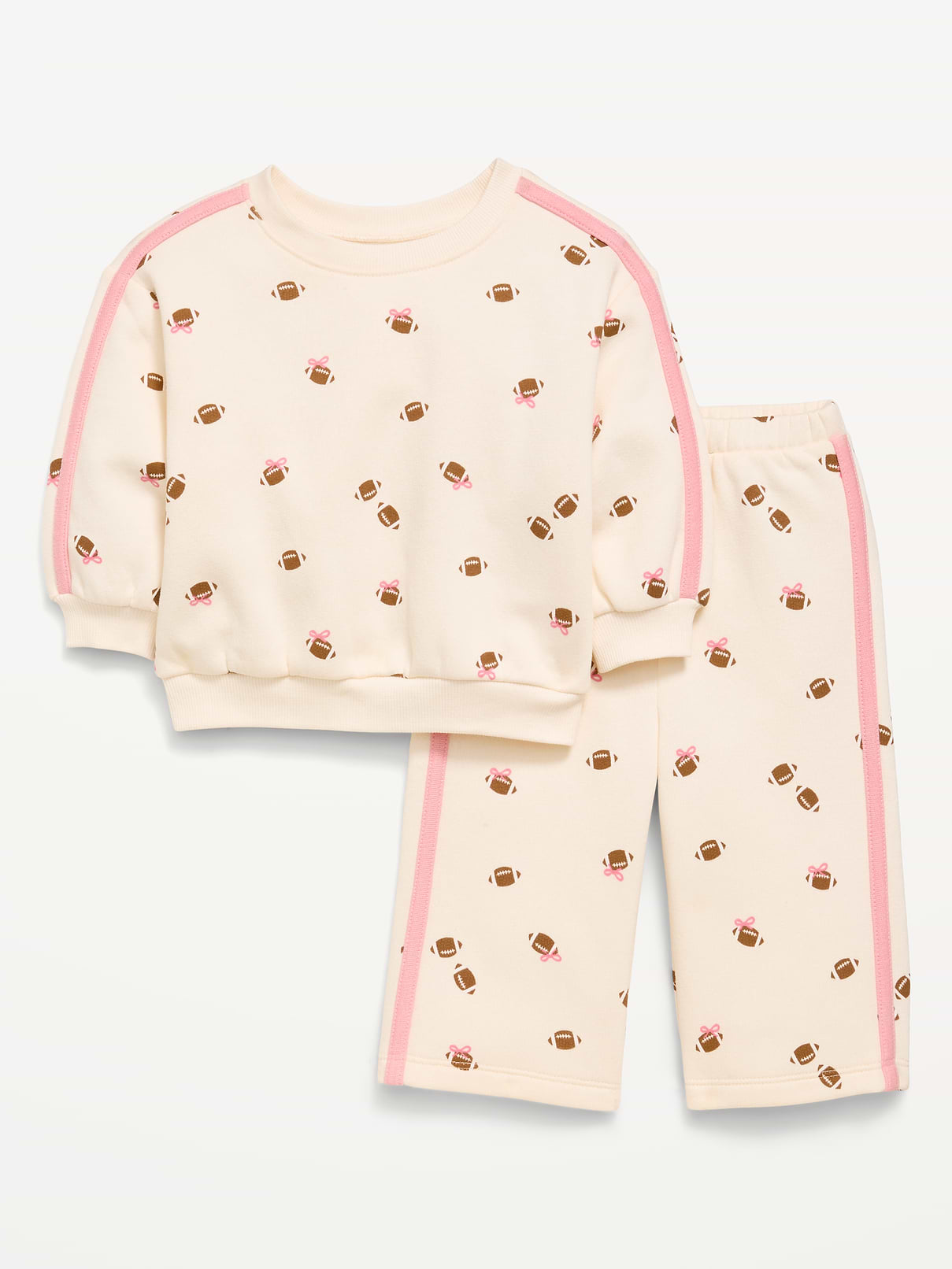 L'image numéro 1 présente Ensemble avec pantalon et chandail en coton ouaté à motif  pour bébé