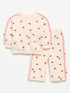 L'image numéro 1 présente Ensemble avec pantalon et chandail en coton ouaté à motif  pour bébé