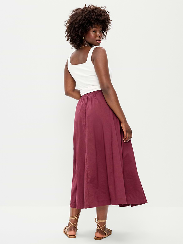 Poplin Midi Skirt