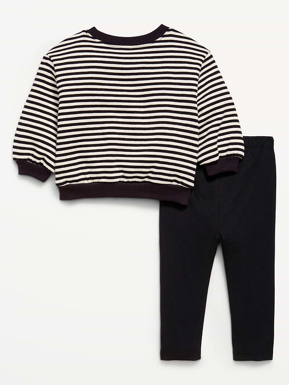 Graphic Sweatshirt and Leggings Set for Baby
