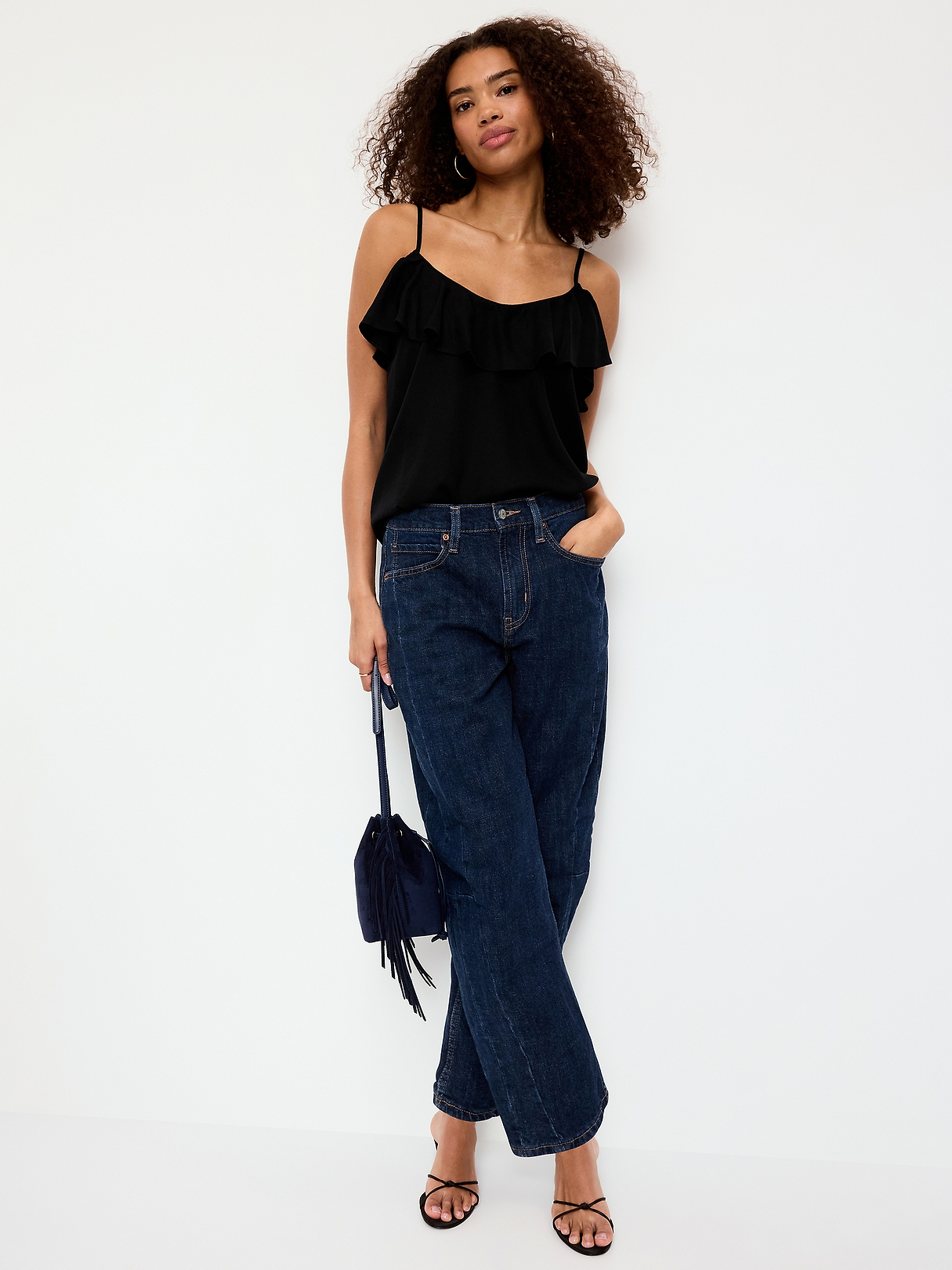 Ruffle-Front Tank Top | Old Navy