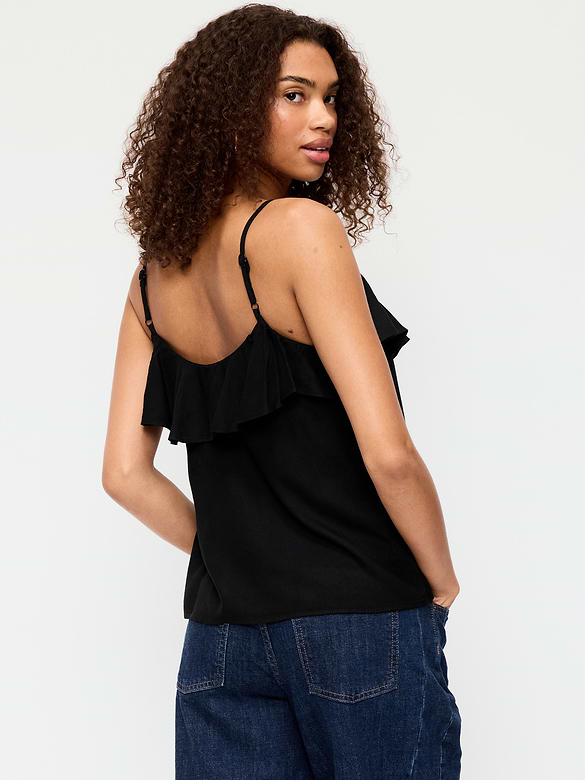 Ruffle-Front Tank Top