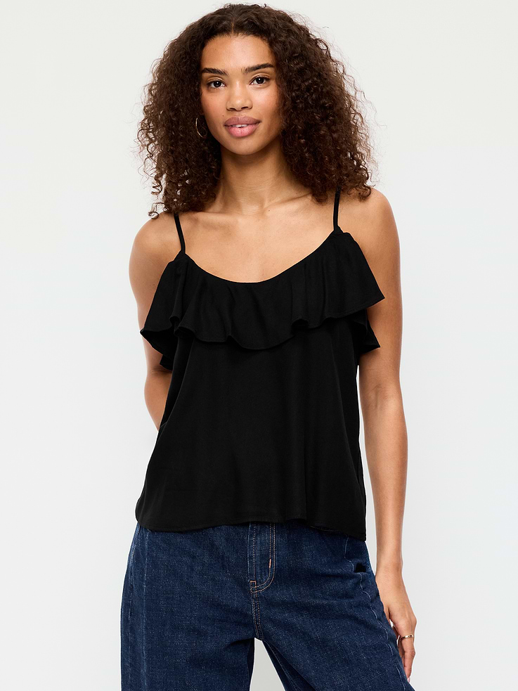 Image number 1 showing, Ruffle-Front Tank Top