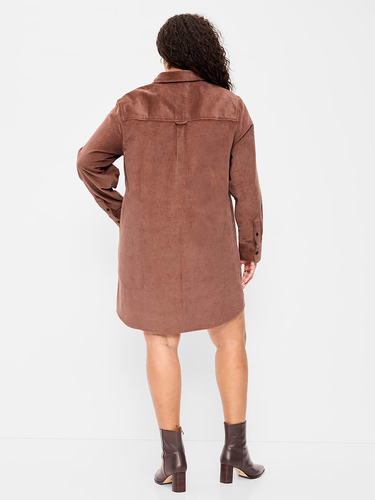 Image number 10 showing, Long-Sleeve Button-Down Mini Shirt Dress