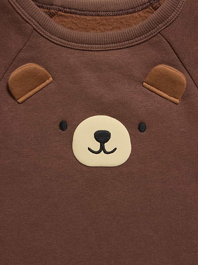 Image number 4 showing, Printed Long-Sleeve Fleece One-Piece for Baby